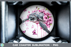 GorgeousBS035 Pink Drips Car Coaster design.