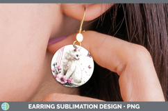 GorgeousBS035 Pink Drips Round Earrings design.