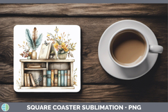 GorgeousBS04 Bookshelf Square Coaster design.