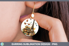 GorgeousBS04 Bookshelf Round Earrings design.