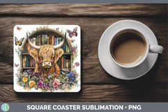 GorgeousBS04 Bookshelf Square Coaster design.