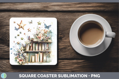 GorgeousBS04 Bookshelf Square Coaster design.