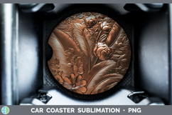 GorgeousBS04 Copper Relief Car Coaster design.