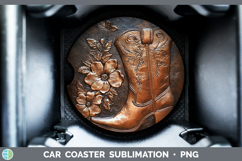 GorgeousBS04 Copper Relief Car Coaster design.