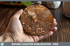 GorgeousBS04 Copper Relief Round Coaster design.