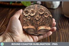 GorgeousBS04 Copper Relief Round Coaster design.