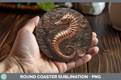 GorgeousBS04 Copper Relief Round Coaster design.