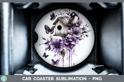GorgeousBS04 Purple Drips Car Coaster design.