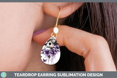 GorgeousBS04 Purple Drips Teardrop Earrings design.