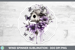GorgeousBS04 Purple Drips Wind Spinner design.