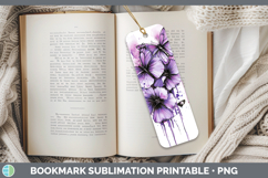 GorgeousBS04 Purple Drips Bookmark design.