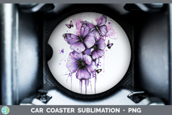 GorgeousBS04 Purple Drips Car Coaster design.