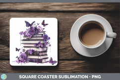 GorgeousBS04 Purple Drips Square Coaster design.