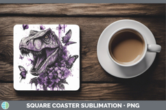 GorgeousBS04 Purple Drips Square Coaster design.