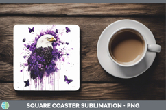 GorgeousBS04 Purple Drips Square Coaster design.