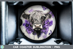 GorgeousBS04 Purple Drips Car Coaster design.