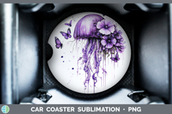 GorgeousBS04 Purple Drips Car Coaster design.