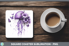 GorgeousBS04 Purple Drips Square Coaster design.