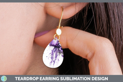 GorgeousBS04 Purple Drips Teardrop Earrings design.