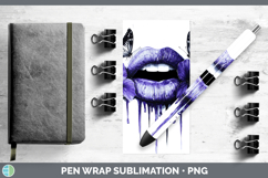 GorgeousBS04 Purple Drips Pen Wrap design.