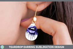 GorgeousBS04 Purple Drips Teardrop Earrings design.