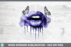 GorgeousBS04 Purple Drips Wind Spinner design.
