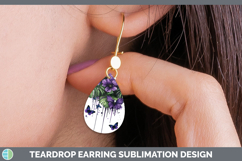 GorgeousBS04 Purple Drips Teardrop Earrings design.