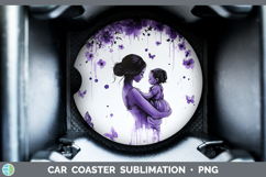 GorgeousBS04 Purple Drips Car Coaster design.