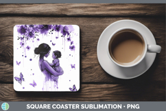 GorgeousBS04 Purple Drips Square Coaster design.