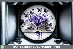 GorgeousBS04 Purple Drips Car Coaster design.