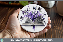 GorgeousBS04 Purple Drips Round Coaster design.