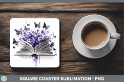 GorgeousBS04 Purple Drips Square Coaster design.
