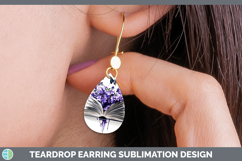 GorgeousBS04 Purple Drips Teardrop Earrings design.