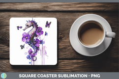 GorgeousBS04 Purple Drips Square Coaster design.