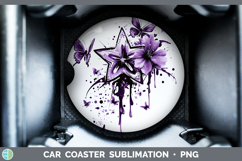 GorgeousBS04 Purple Drips Car Coaster design.