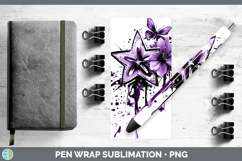 GorgeousBS04 Purple Drips Pen Wrap design.