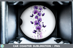 GorgeousBS04 Purple Drips Car Coaster design.