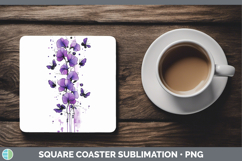 GorgeousBS04 Purple Drips Square Coaster design.