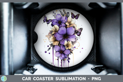 GorgeousBS04 Purple Drips Car Coaster design.