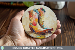 GorgeousBS04 Thick Paint Round Coaster design.