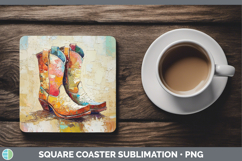 GorgeousBS04 Thick Paint Square Coaster design.