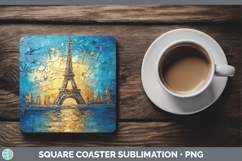 GorgeousBS04 Thick Paint Square Coaster design.