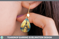 GorgeousBS04 Thick Paint Teardrop Earrings design.