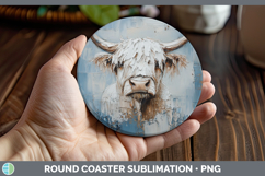 GorgeousBS04 Thick Paint Round Coaster design.