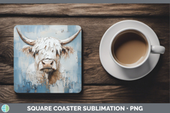 GorgeousBS04 Thick Paint Square Coaster design.