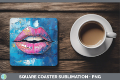 GorgeousBS04 Thick Paint Square Coaster design.