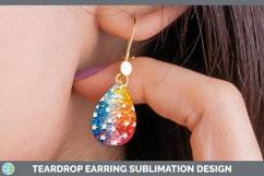 GorgeousBS04 Thick Paint Teardrop Earrings design.