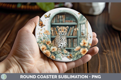 GorgeousBS05 Bookshelf Round Coaster design.