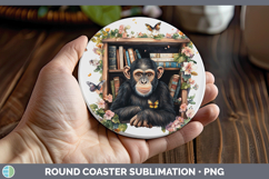 GorgeousBS05 Bookshelf Round Coaster design.