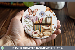 GorgeousBS05 Bookshelf Round Coaster design.
